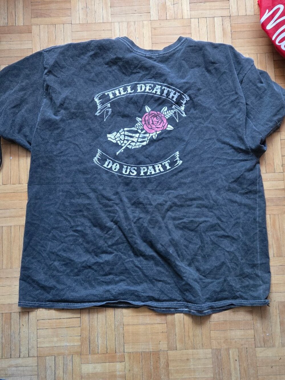 nasty gal "Till death" graphic, alternative grey tshirt